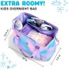 imageFit ampamp Fresh Junior Duffel Bag For Kids Premium NeopreneLike Material Small Duffle Dance ampamp Sports Bag WeekenderPink Purple