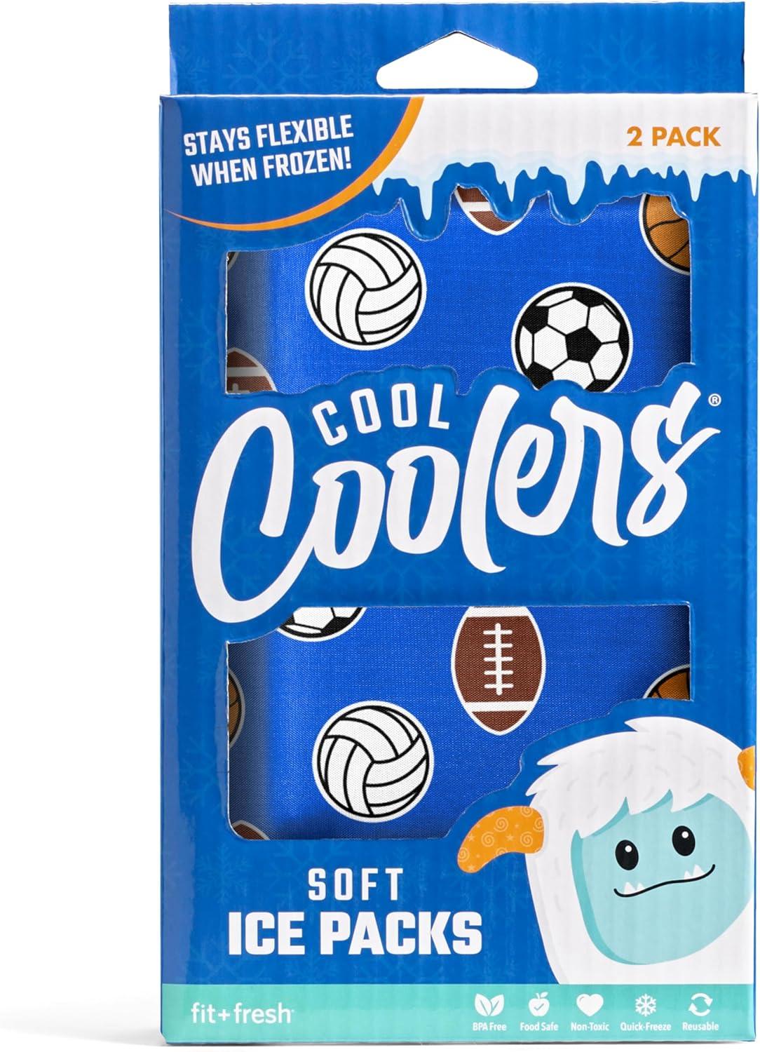 imageFit ampamp Fresh Cool Coolers 2 Pack Soft Ice for Lunch Bags Flexible Stretch Nylon Durable Reusable Lunch Box Ice Packs Soft Ice Reusable Freezer Packs Lunch Ice Easy to Clean Taupe CheckerboardSports