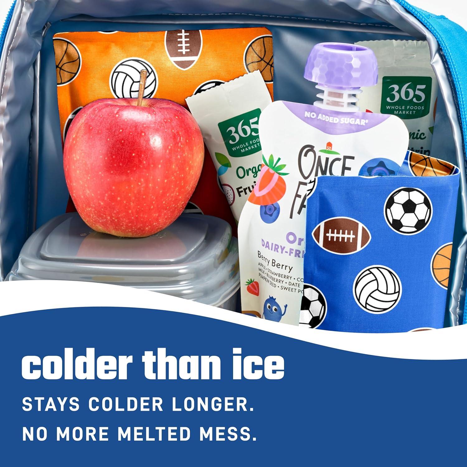 imageFit ampamp Fresh Cool Coolers 2 Pack Soft Ice for Lunch Bags Flexible Stretch Nylon Durable Reusable Lunch Box Ice Packs Soft Ice Reusable Freezer Packs Lunch Ice Easy to Clean Taupe CheckerboardSports