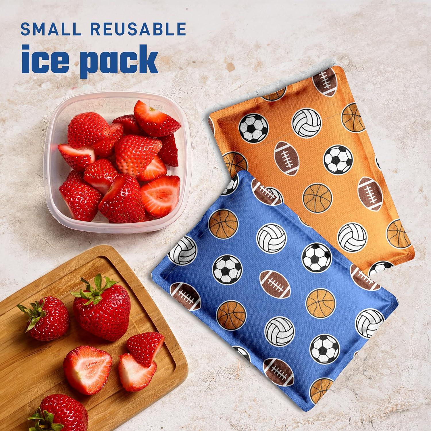 imageFit ampamp Fresh Cool Coolers 2 Pack Soft Ice for Lunch Bags Flexible Stretch Nylon Durable Reusable Lunch Box Ice Packs Soft Ice Reusable Freezer Packs Lunch Ice Easy to Clean Taupe CheckerboardSports