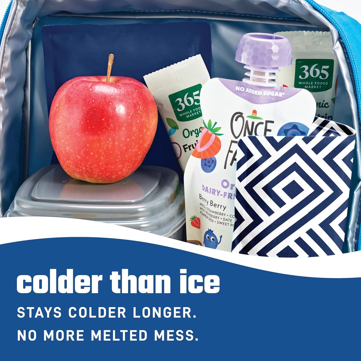 imageFit ampamp Fresh Cool Coolers 2 Pack Soft Ice for Lunch Bags Flexible Stretch Nylon Durable Reusable Lunch Box Ice Packs Soft Ice Reusable Freezer Packs Lunch Ice Easy to Clean Taupe CheckerboardBlue