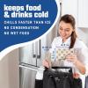 imageFit ampamp Fresh Cool Coolers 2 Pack Soft Ice for Lunch Bags Flexible Stretch Nylon Durable Reusable Lunch Box Ice Packs Soft Ice Reusable Freezer Packs Lunch Ice Easy to Clean Taupe CheckerboardTaupe Checkerboard