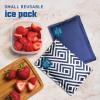 imageFit ampamp Fresh Cool Coolers 2 Pack Soft Ice for Lunch Bags Flexible Stretch Nylon Durable Reusable Lunch Box Ice Packs Soft Ice Reusable Freezer Packs Lunch Ice Easy to Clean Taupe CheckerboardBlue