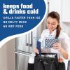 imageFit ampamp Fresh Cool Coolers 2 Pack Soft Ice for Lunch Bags Flexible Stretch Nylon Durable Reusable Lunch Box Ice Packs Soft Ice Reusable Freezer Packs Lunch Ice Easy to Clean Taupe CheckerboardBlue