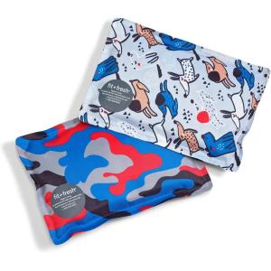 imageFit ampamp Fresh Cool Coolers 2 Pack Soft Ice for Lunch Bags Flexible Stretch Nylon Durable Reusable Lunch Box Ice Packs Soft Ice Reusable Freezer Packs Lunch Ice Easy to Clean Taupe CheckerboardHappy Dogs
