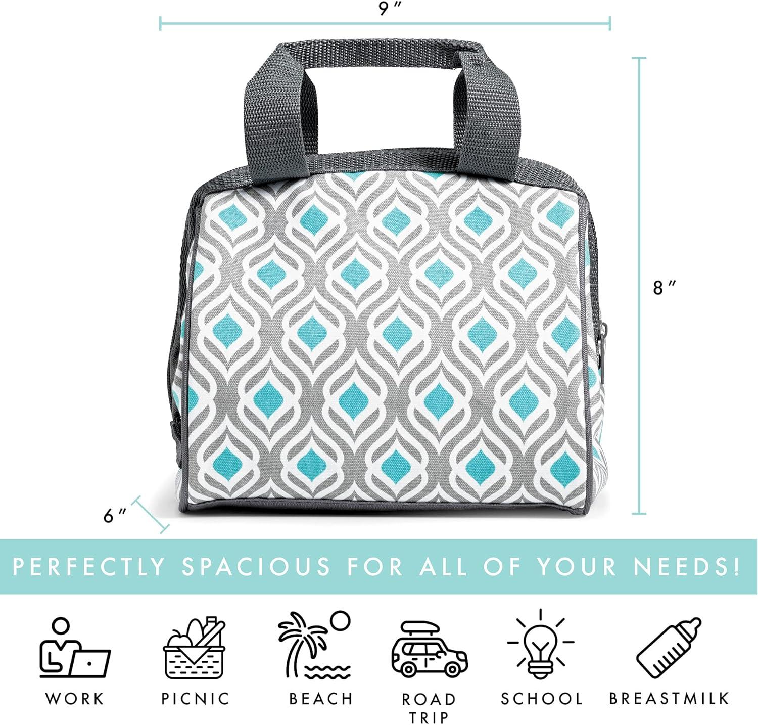 imageFit ampamp Fresh Charlotte Adult Insulated Lunch Bag with Carry Handles Graphic CheetahGray