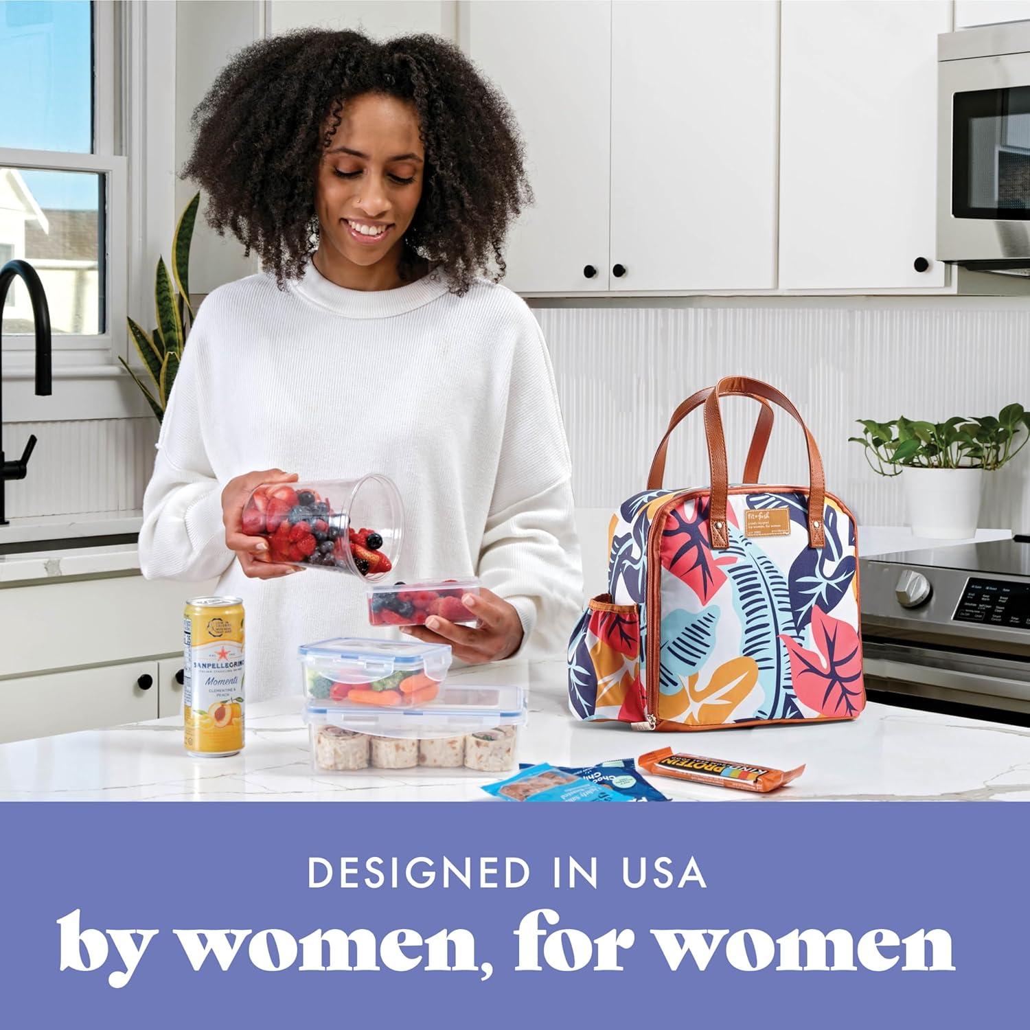 imageFit ampamp Fresh Lunch Bag For Women Insulated Womens Lunch Bag For Work Leakproof ampamp StainResistant Large Lunch Box For Women With Containers Tumbler and Ice Pack Zipper Closure Wichita Bag X SpotSilver