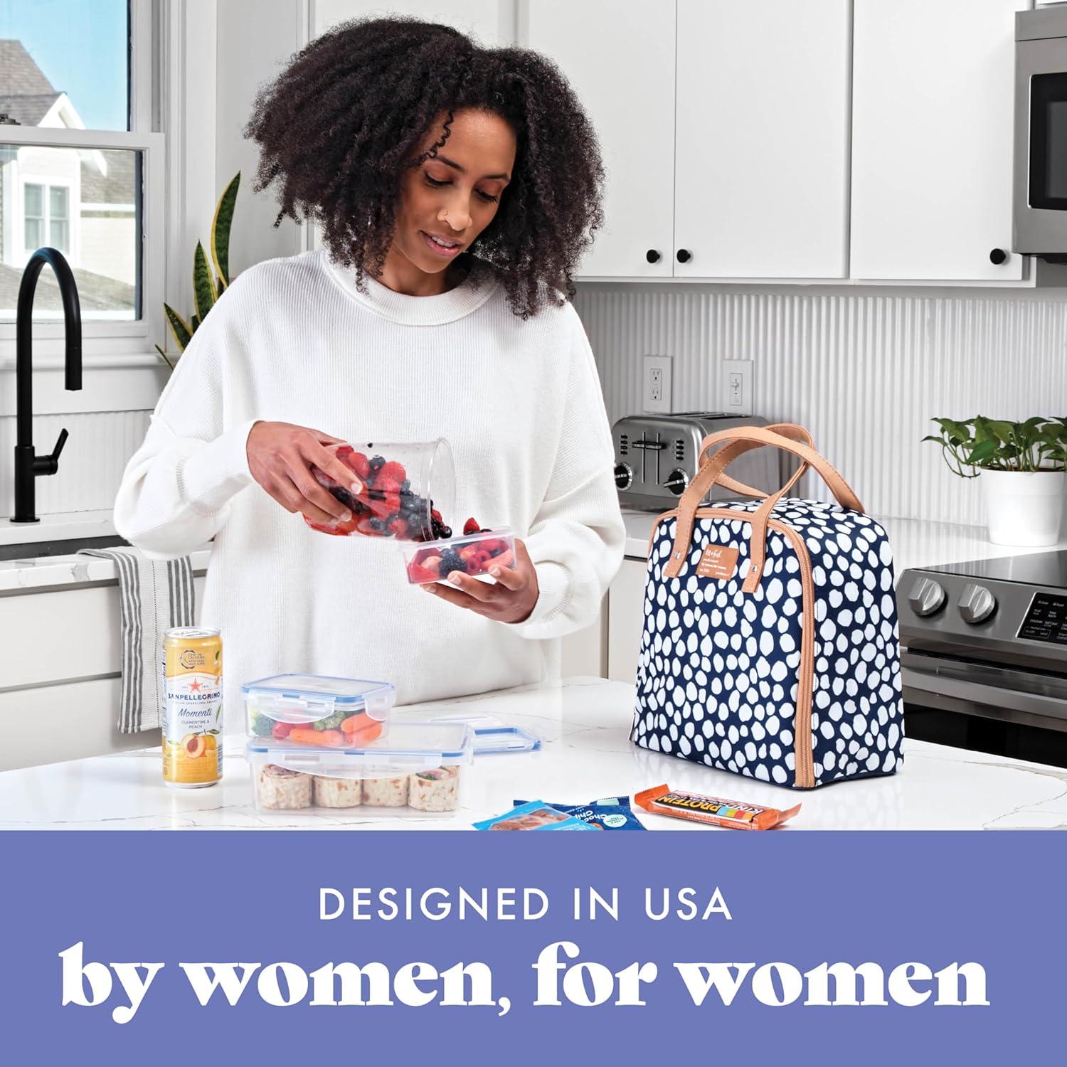imageFit ampamp Fresh Lunch Bag For Women Insulated Womens Lunch Bag For Work Leakproof ampamp StainResistant Large Lunch Box For Women With Containers Tumbler and Ice Pack Zipper Closure Wichita Bag X SpotNavy