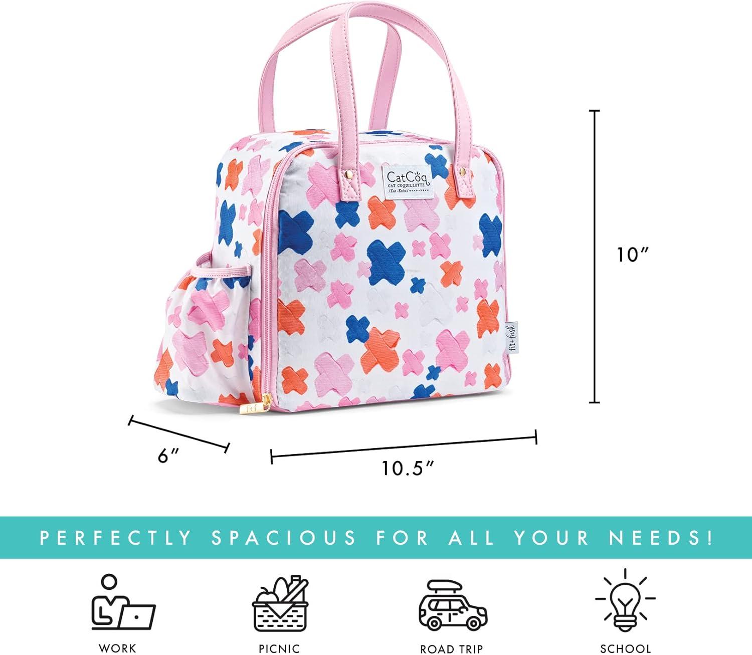 imageFit ampamp Fresh Lunch Bag For Women Insulated Womens Lunch Bag For Work Leakproof ampamp StainResistant Large Lunch Box For Women With Containers Tumbler and Ice Pack Zipper Closure Wichita Bag X SpotX Marks the Spot