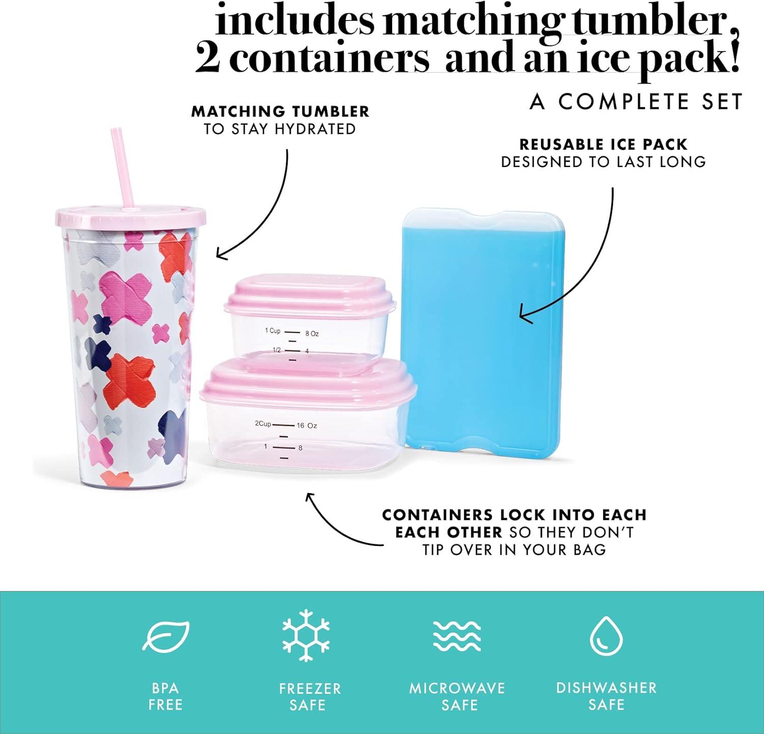 imageFit ampamp Fresh Lunch Bag For Women Insulated Womens Lunch Bag For Work Leakproof ampamp StainResistant Large Lunch Box For Women With Containers Tumbler and Ice Pack Zipper Closure Wichita Bag X SpotX Marks the Spot