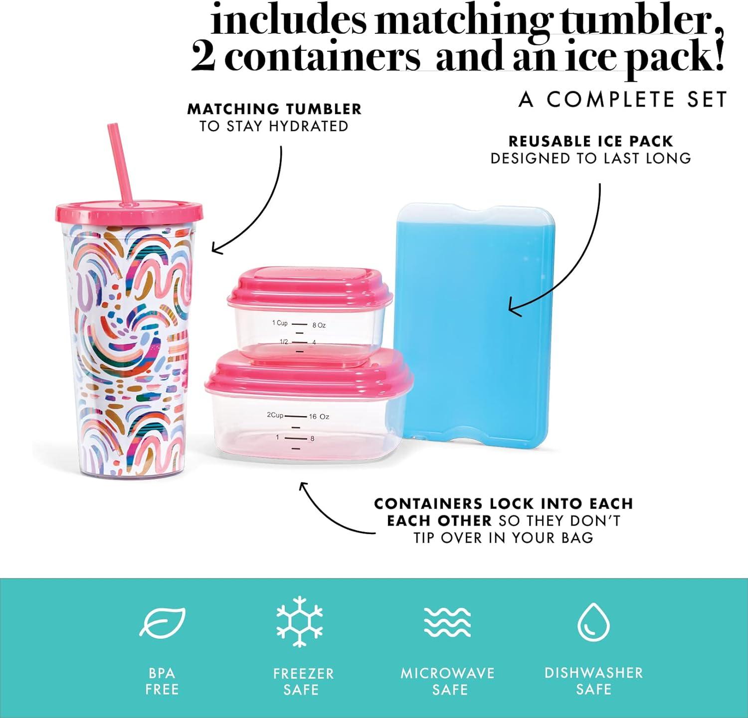 imageFit ampamp Fresh Lunch Bag For Women Insulated Womens Lunch Bag For Work Leakproof ampamp StainResistant Large Lunch Box For Women With Containers Tumbler and Ice Pack Zipper Closure Wichita Bag X SpotRainbow
