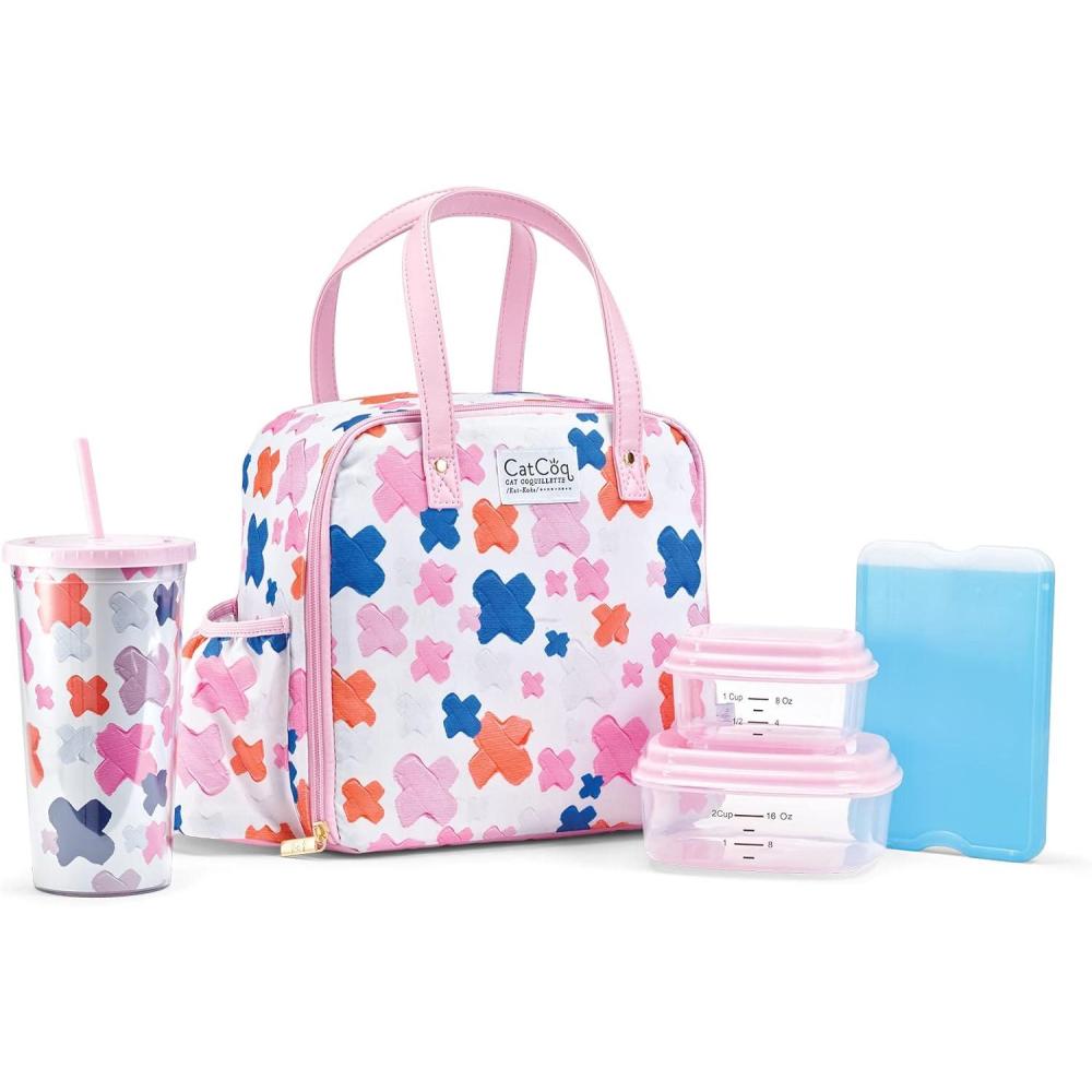 imageFit ampamp Fresh Lunch Bag For Women Insulated Womens Lunch Bag For Work Leakproof ampamp StainResistant Large Lunch Box For Women With Containers Tumbler and Ice Pack Zipper Closure Wichita Bag X SpotX Marks the Spot