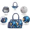 imageFit ampamp Fresh Cloverdale Adult Insulated Lunch Bag with Side Pouch ampamp Carry Handles Complete Lunch Kit Includes 2 Containers Botanical Silo NavyBotanical Silo Navy