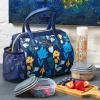 imageFit ampamp Fresh Cloverdale Adult Insulated Lunch Bag with Side Pouch ampamp Carry Handles Complete Lunch Kit Includes 2 Containers Botanical Silo NavyBotanical Silo Navy