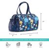imageFit ampamp Fresh Cloverdale Adult Insulated Lunch Bag with Side Pouch ampamp Carry Handles Complete Lunch Kit Includes 2 Containers Botanical Silo NavyBotanical Silo Navy