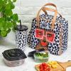 imageFit ampamp Fresh Lunch Bag For Women Insulated Womens Lunch Bag For Work Leakproof ampamp StainResistant Large Lunch Box For Women With Containers Tumbler and Ice Pack Zipper Closure Wichita Bag X SpotTropical Glam Cat
