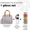 imageFit ampamp Fresh Lunch Bag For Women Insulated Womens Lunch Bag For Work Leakproof ampamp StainResistant Large Lunch Box For Women With Containers Tumbler and Ice Pack Zipper Closure Wichita Bag X SpotWhite Dot