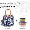 imageFit ampamp Fresh Lunch Bag For Women Insulated Womens Lunch Bag For Work Leakproof ampamp StainResistant Large Lunch Box For Women With Containers Tumbler and Ice Pack Zipper Closure Wichita Bag X SpotNavy