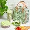 imageFit ampamp Fresh Lunch Bag For Women Insulated Womens Lunch Bag For Work Leakproof ampamp StainResistant Large Lunch Box For Women With Containers Tumbler and Ice Pack Zipper Closure Wichita Bag X SpotPalm Leaves