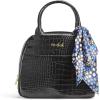 imageFit ampamp Fresh Lyon Modern Lunch Bag With Travel Utensils For Women Insulated Womens Lunch Bag For Work Leakproof ampamp StainResistant Large Lunch Box For Women Faux Croc Leather BlackLyon Black