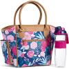 imageFit ampamp Fresh Beechwood Large Lunch Bag For Women With Side Pouches ampamp Carry Handles Complete Lunch Kit Includes Matching Shaker Bottle Navy Lorella PoseyStandard