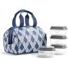 imageFit ampamp Fresh Charlotte Adult Insulated Lunch Bag with Carry Handles Graphic CheetahNavy Sketch Diamonds