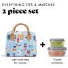 imageFit ampamp Fresh Bloomington Lunch Bag for Women  Insulated Large Lunch Box for Work with Containers LeakResistant StainResistant Zipper Closure MauveMulticolor