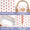 imageFit ampamp Fresh Bloomington Lunch Bag for Women  Insulated Large Lunch Box for Work with Containers LeakResistant StainResistant Zipper Closure MauveStrawberry