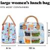 imageFit ampamp Fresh Bloomington Lunch Bag for Women  Insulated Large Lunch Box for Work with Containers LeakResistant StainResistant Zipper Closure MauveMulticolor