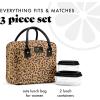 imageFit ampamp Fresh Bloomington Lunch Bag for Women  Insulated Large Lunch Box for Work with Containers LeakResistant StainResistant Zipper Closure MauveCheetah Spots