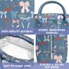 imageFit ampamp Fresh Bloomington Lunch Bag for Women  Insulated Large Lunch Box for Work with Containers LeakResistant StainResistant Zipper Closure MauveDenim Bows