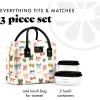 imageFit ampamp Fresh Bloomington Lunch Bag for Women  Insulated Large Lunch Box for Work with Containers LeakResistant StainResistant Zipper Closure MauveFall Bows