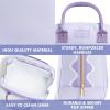 imageFit ampamp Fresh Bloomington Lunch Bag for Women  Insulated Large Lunch Box for Work with Containers LeakResistant StainResistant Zipper Closure MauveLavender Scallop