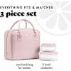 imageFit ampamp Fresh Bloomington Lunch Bag for Women  Insulated Large Lunch Box for Work with Containers LeakResistant StainResistant Zipper Closure MauveMauve