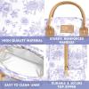 imageFit ampamp Fresh Bloomington Lunch Bag for Women  Insulated Large Lunch Box for Work with Containers LeakResistant StainResistant Zipper Closure MauveLavender Toile