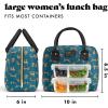 imageFit ampamp Fresh Bloomington Lunch Bag for Women  Insulated Large Lunch Box for Work with Containers LeakResistant StainResistant Zipper Closure MauveTeal Cheetah