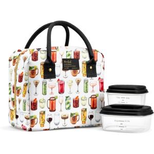 imageFit ampamp Fresh Bloomington Lunch Bag for Women  Insulated Large Lunch Box for Work with Containers LeakResistant StainResistant Zipper Closure MauveMixology
