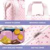 imageFit ampamp Fresh Neoprene Lunch Bag For Women Insulated Womens Lunch Bag For Work Tear ampamp Stain Resistant Large Lunch Box For Women With Containers and Ice Machine Washable Remi Bag Ivory StripeTiny Hearts