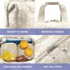 imageFit ampamp Fresh Neoprene Lunch Bag For Women Insulated Womens Lunch Bag For Work Tear ampamp Stain Resistant Large Lunch Box For Women With Containers and Ice Machine Washable Remi Bag Ivory StripeTan Floral