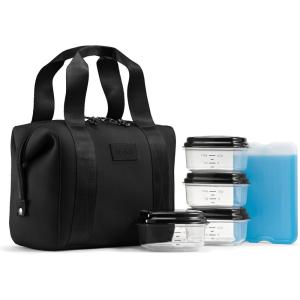 imageFit ampamp Fresh Neoprene Lunch Bag For Women Insulated Womens Lunch Bag For Work Tear ampamp Stain Resistant Large Lunch Box For Women With Containers and Ice Machine Washable Remi Bag Ivory StripeBlack