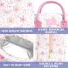 imageFit amp Fresh Bloomington Lunch Bag for Women  Insulated Large Lunch Box for Work with Containers LeakResistant StainResistant Zipper Closure Pink Dainty BowsPink Sweet Floral Bows