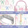 imageFit amp Fresh Bloomington Lunch Bag for Women  Insulated Large Lunch Box for Work with Containers LeakResistant StainResistant Zipper Closure Pink Dainty BowsPink Dainty Bows