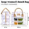 imageFit amp Fresh Bloomington Lunch Bag for Women  Insulated Large Lunch Box for Work with Containers LeakResistant StainResistant Zipper Closure Pink Dainty BowsLavender Toile