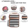 imageFit amp Fresh Foundry Thayer Insulated Lunch Bag with 2 Food Containers Reusable Lunch Box Mini Cooler Bag Perfect for Work College PicnicsBlack  White Stripe