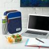 imageFit amp Fresh Foundry Thayer Insulated Lunch Bag with 2 Food Containers Reusable Lunch Box Mini Cooler Bag Perfect for Work College PicnicsBlue