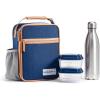 imageFit amp Fresh Foundry Thayer Insulated Lunch Bag with 2 Food Containers Reusable Lunch Box Mini Cooler Bag Perfect for Work College PicnicsBlue