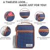 imageFit amp Fresh Foundry Thayer Insulated Lunch Bag with 2 Food Containers Reusable Lunch Box Mini Cooler Bag Perfect for Work College PicnicsNavy  White Dot