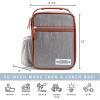 imageFit amp Fresh Foundry Thayer Insulated Lunch Bag with 2 Food Containers Reusable Lunch Box Mini Cooler Bag Perfect for Work College PicnicsSteel
