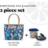 imageFit amp Fresh Insulated Lunch Box For Women Leakproof amp StainResistant With Container Zipper Two Exterior Pockets  Summerton Lunch Bag Silo NavyBotantical Silo Navy