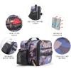 imageFit amp Fresh Josie Adult Insulated Lunch Bag with Side Pouch amp Carry Strap Complete Lunch Kit Includes Reusable XL Ice Pack Plum CamoBlue Watercolor